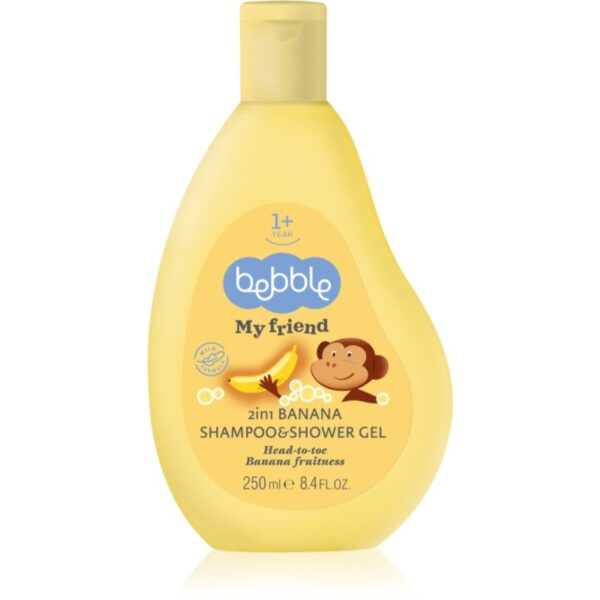 Bebble Banana Shampoo & Shower Gel gel de dus si sampon 2in1 pentru copii 1+ 250 ml-ro