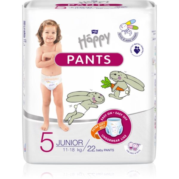 Bella Baby Happy Pants Size 5 Junior scutece de unică folosință tip chiloțel 11-18 kg 22 buc-ro