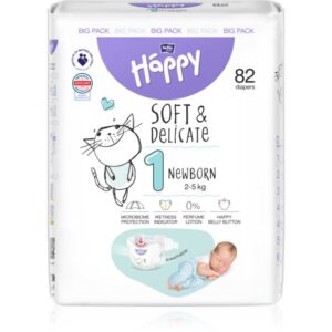 Bella Baby Happy Soft&Delicate Size 1 Newborn scutece de unică folosință 2-5 kg 82 buc-Țena