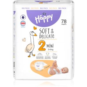 Bella Baby Happy Soft&Delicate Size 2 Mini scutece de unică folosință 3-6 kg 78 buc-Țena