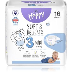 Bella Baby Happy Soft&Delicate Size 3 Midi scutece de unică folosință 5-9 kg 16 buc-Țena