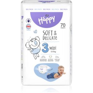 Bella Baby Happy Soft&Delicate Size 3 Midi scutece de unică folosință 5-9 kg 70 buc-Țena