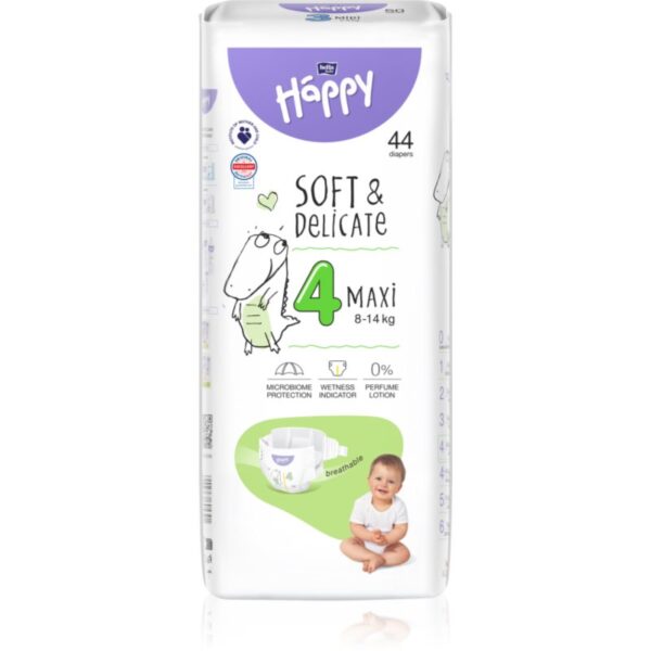 Bella Baby Happy Soft&Delicate Size 4 Maxi scutece de unică folosință 8-14 kg 44 buc-Țena