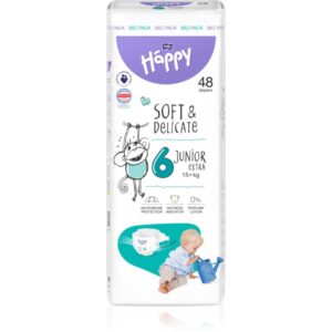 Bella Baby Happy Soft&Delicate Size 6 Junior Extra scutece de unică folosință 15+ kg 48 buc-Țena