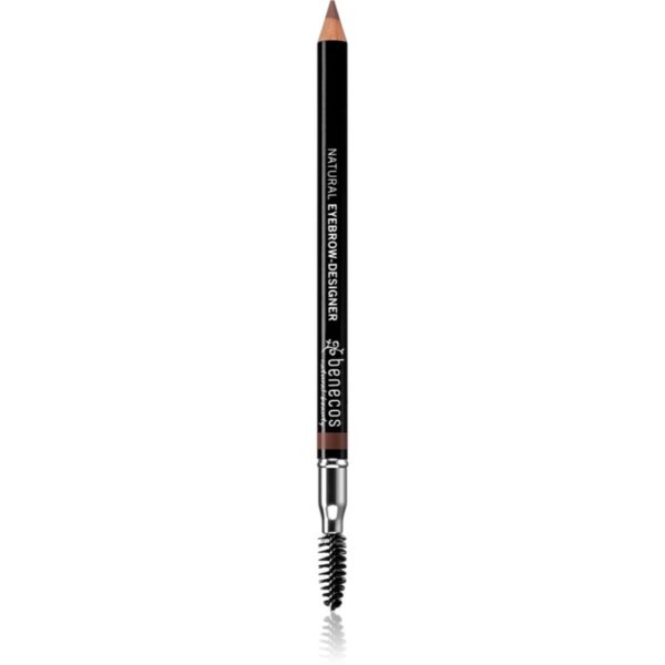 Benecos Natural Beauty creion dermatograf cu două capete pentru sprâncene cu pensula culoare Gentle Brown 1.13 g-ro
