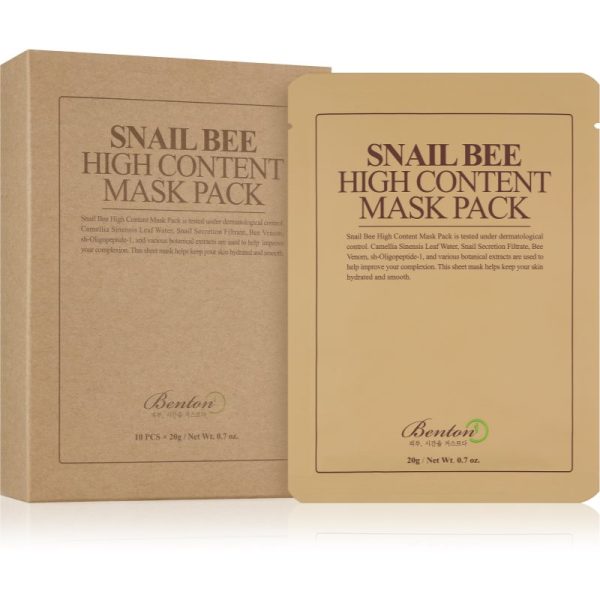 Benton Snail Bee masca de celule cu ingrijire completa cu extract de melc 10 × 20 g-ro