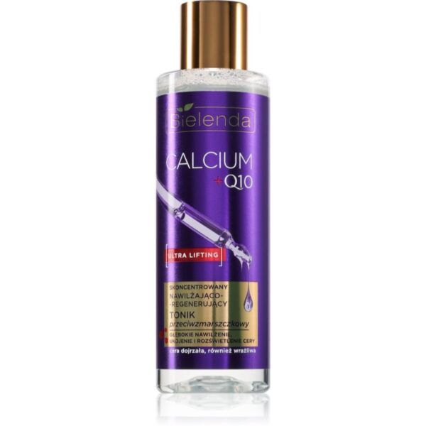 Bielenda Calcium + Q10 Concentrated moisturizing and regenerating anti-wrinkle tonic tonic hidratant antirid 200 ml-Țena