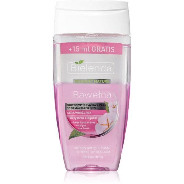 Bielenda Cotton demachiant bifazic pentru ochi pentru intarirea genelor 140 ml-ro