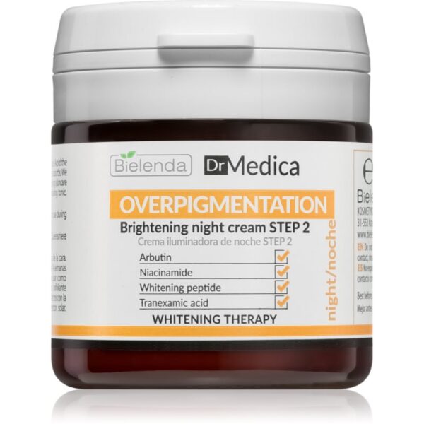 Bielenda Dr Medica Overpigmentation crema radianta de noapte pentru piele cu hiperpigmentare 50 ml-Țena