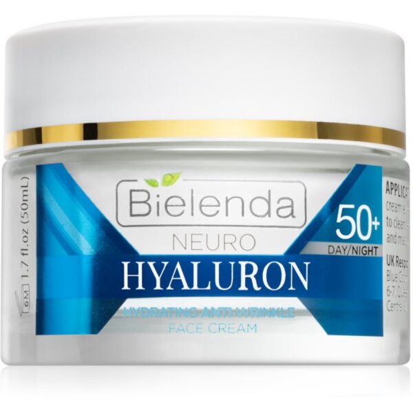 Bielenda Neuro Hyaluron crema de fata hidratanta ziua și noaptea 50+ 50 ml-ro
