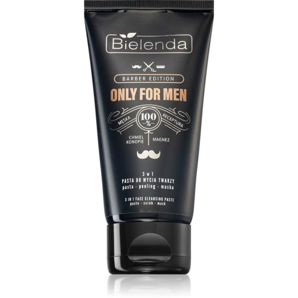Bielenda Only for Men Barber Edition pastă de curățare 3 in 1 150 g-ro