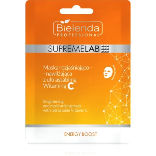 Bielenda Professional Supremelab Energy Boost mască textilă iluminatoare cu vitamina C 1 buc-ro