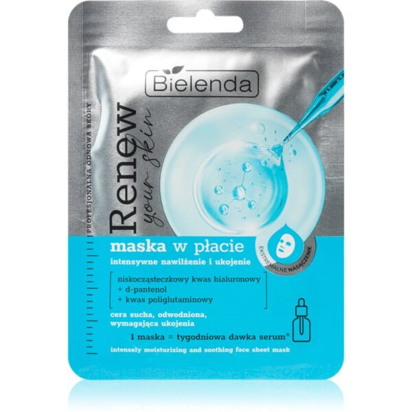 Bielenda Renew Your Skin mască textilă hidratantă 18 g-ro