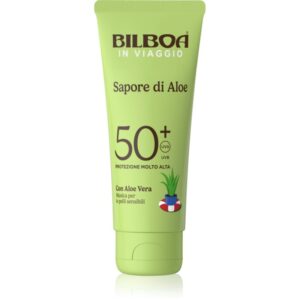 Bilboa Sapore di Aloe Travel cremă pentru plaja cu aloe vera SPF 50+ 75 ml-Țena