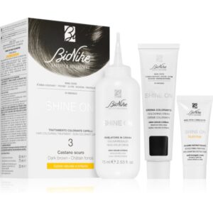 BioNike SHINE ON Culoare permanenta pentru par culoare 3 Dark Brown 1 buc-ro