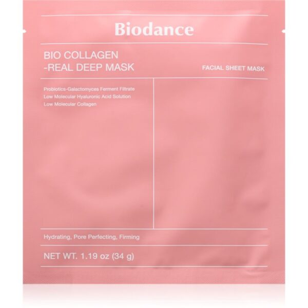 Biodance Bio-Collagen Real Deep Mask mască intensă cu hidrogel hidrateaza pielea si inchide porii 34 g-Țena