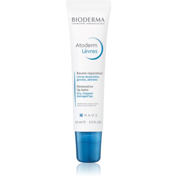 Bioderma Atoderm Lip Balm balsam regenerator pentru buze uscate 15 ml-ro