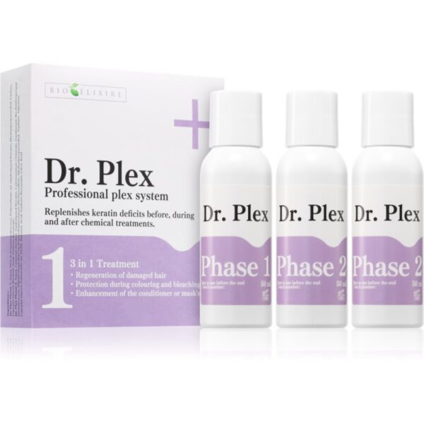 Bioélixire Dr. Plex tratament regenerator pentru par deteriorat 3x50 ml-Țena