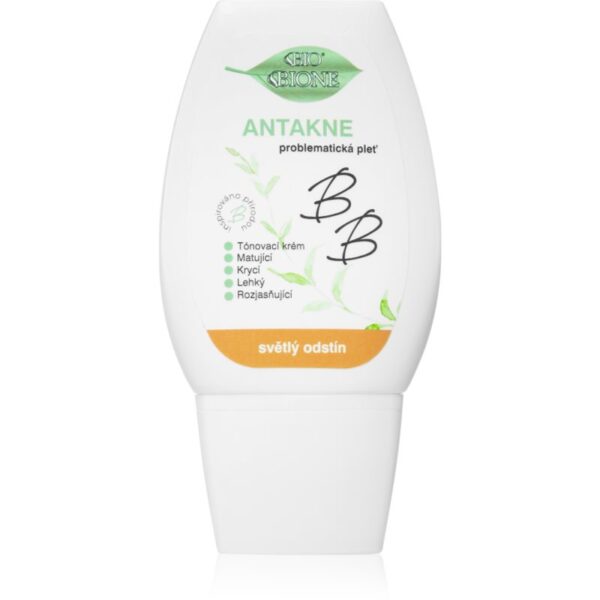 Bione Cosmetics Antakne crema BB matifianta culoare Light 40 ml-Țena