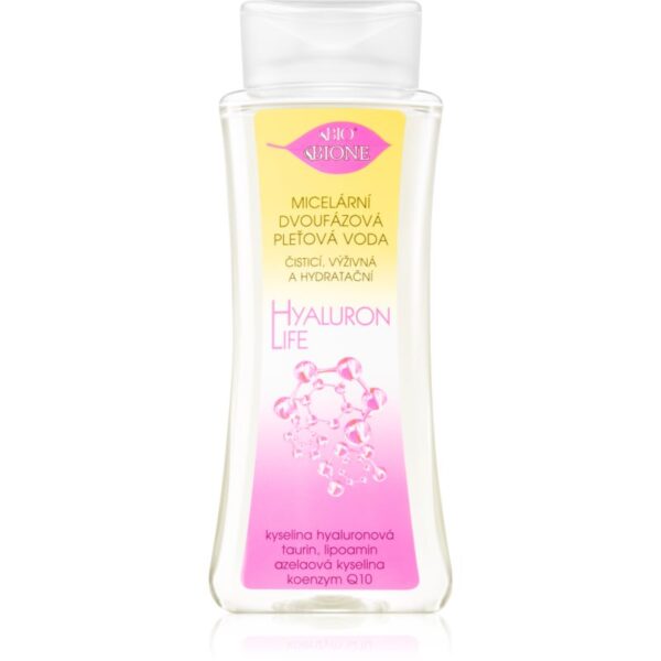 Bione Cosmetics Hyaluron Life apa micelara 2 in 1 cu efect de hidratare 255 ml-ro