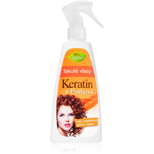 Bione Cosmetics Keratin + Panthenol Aplicarea jeturilor de refacere pentru ingrijire pentru păr 260 ml-ro