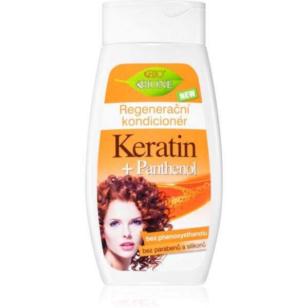 Bione Cosmetics Keratin + Panthenol balsam regenerator pentru păr 260 ml-ro