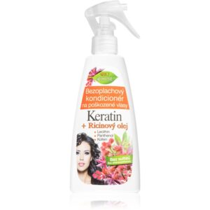 Bione Cosmetics Keratin + Ricinový olej balsam pentru regenerarea părului pentru păr 260 ml-ro