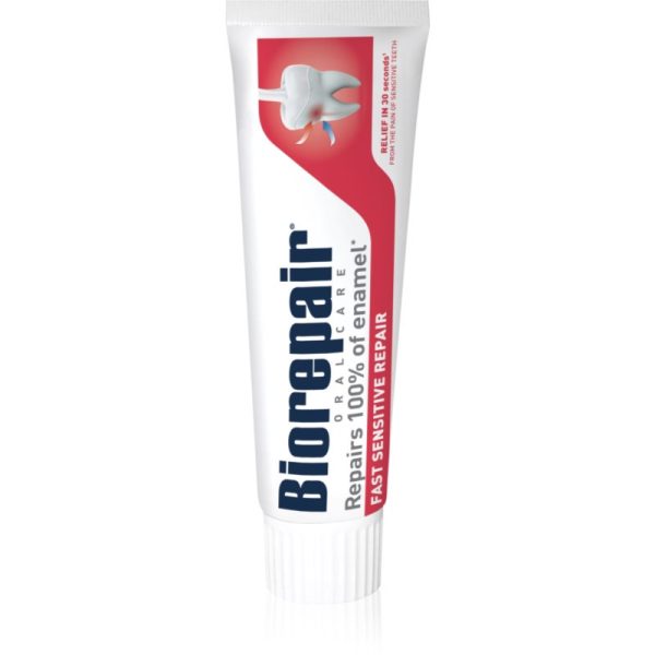 Biorepair Fast Sensitive Repair pastă de dinți bioactiva pentru desensibilizarea și restabilirea smaltului dentar 75 ml-ro