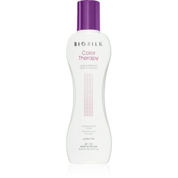 Biosilk Color Therapy Lock & Protect ingrijire leave-in pentru păr vopsit 167 ml-Țena
