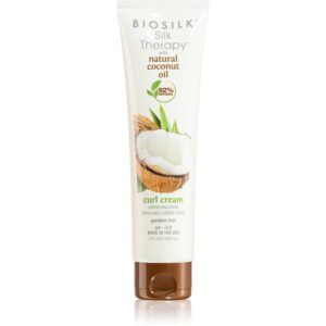Biosilk Silk Therapy Natural Coconut Oil crema de par pentru par ondulat si cret 148 ml-ro