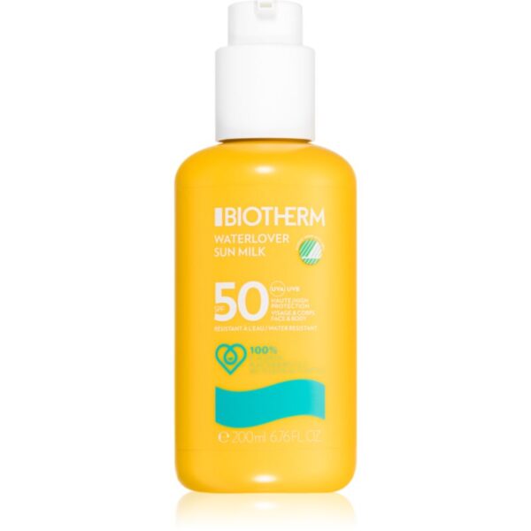 Biotherm Waterlover Sun Milk SPF 50 lapte de corp pentru soare rezistent la apa SPF 50 unisex 200 ml-ro