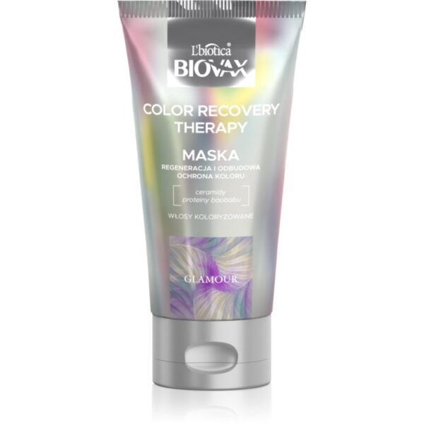 Biovax Glamour Color Recovery Therapy Masca regeneratoare pentru păr vopsit 150 ml-Țena