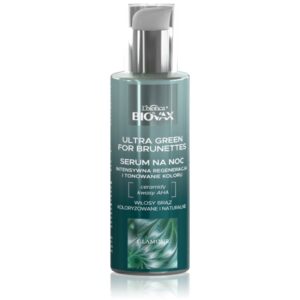 Biovax Glamour Ultra Green For Brunettes ser de noapte pentru regenerarea pielii cu efect de revitalizare pentru nuante de par castaniu 100 ml-ro