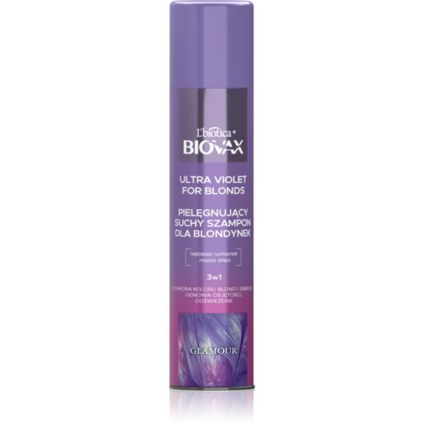 Biovax Glamour Ultra Violet For Blonds șampon uscat pentru par blond 200 ml-ro