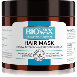 Biovax Keratin & Silk masca pentru regenerare pentru par aspru. 250 ml-ro