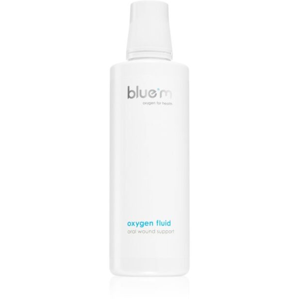Blue M Oxygen for Health Oxygen Fluid produs pentru tratament local pentru afte și răni superficiale în cavitatea bucală 500 ml-Țena