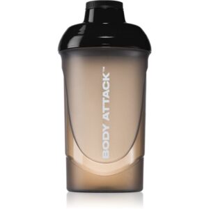Body Attack Shaker shaker pentru sport nu conține BPA culoare Black 600 ml-Țena