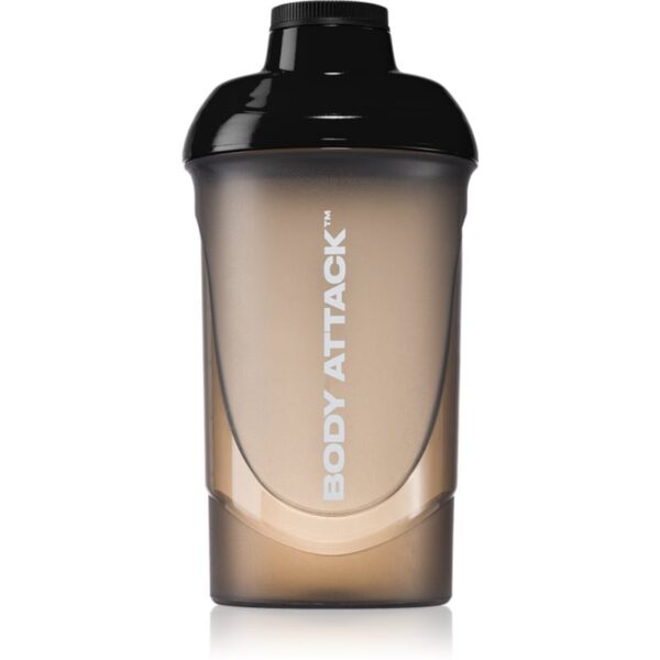 Body Attack Shaker shaker pentru sport nu conține BPA culoare Black 600 ml-Țena