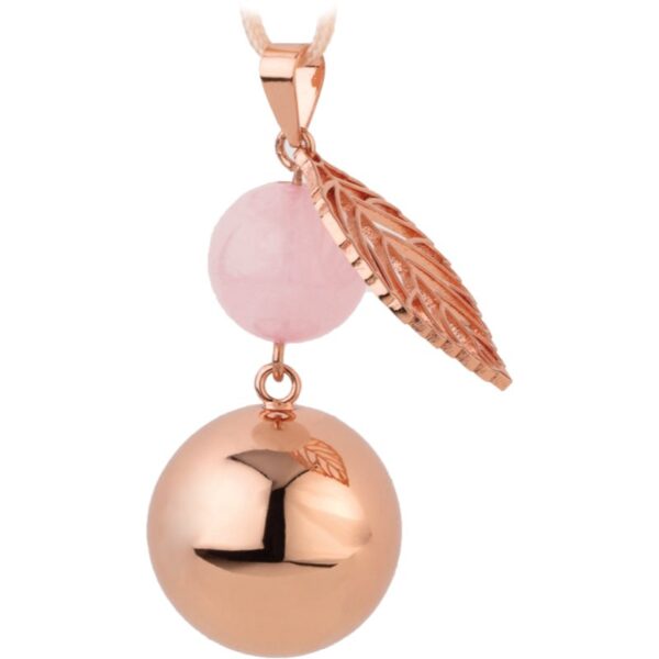 Bola FANTASY Rose Gold Pearl Leaf clopoțel de maternitate 1 buc-Țena