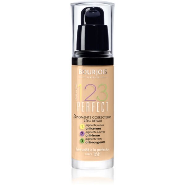 Bourjois 123 Perfect fond de ten lichid pentru look perfect culoare 51 Vanille Clair SPF 10 30 ml-ro