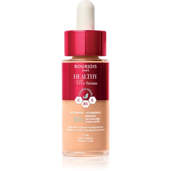 Bourjois Healthy Mix make-up cu textura usoara pentru un look natural culoare 51W Light Vanilla 30 ml-ro