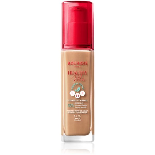 Bourjois Healthy Mix makeup radiant cu hidratare 24 de ore culoare 56.5C Maple 30 ml-ro