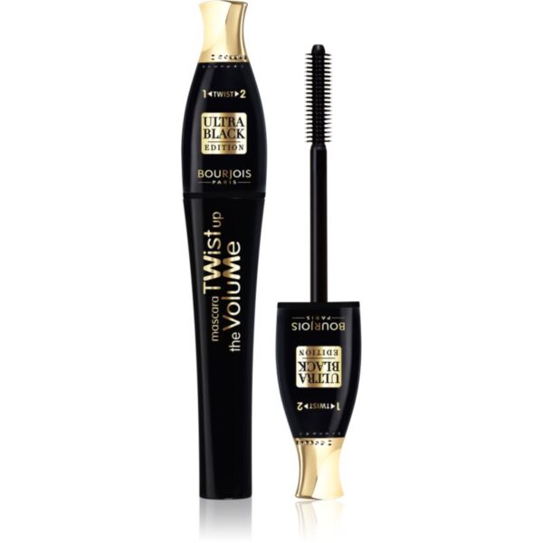 Bourjois Twist Up The Volume mascara cu efect de volum perie 2 in 1 culoare Ultra Black 8 ml-ro
