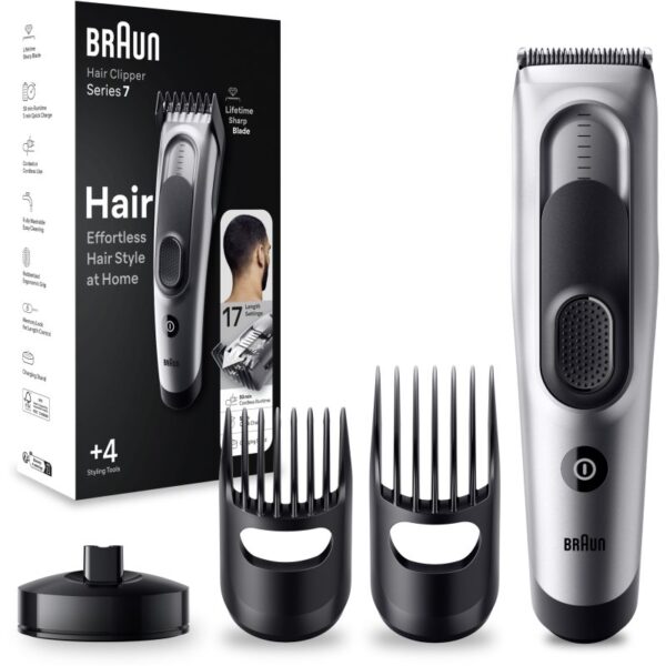 Braun Series 7 HC7390 aparat pentru tuns parul 17 opțiuni de reglare a lungimii pentru bărbați-ro
