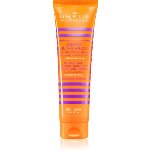 Brelil Professional Crema Ultra Ricca crema nutritiva reconstructiva pentru parul deteriorat de efectele solare