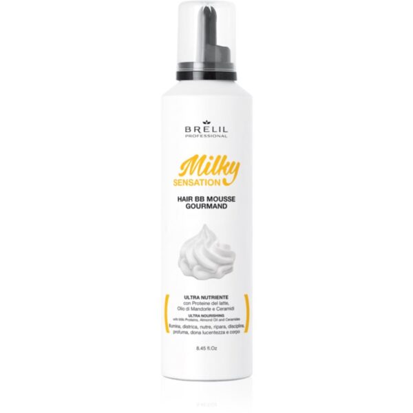 Brelil Professional Milky Sensation Hair BB Mousse spumă hidratantă pentru par indisciplinat 250 ml-ro