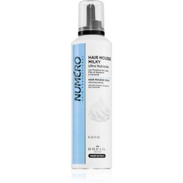 Brelil Professional Milky Ultra Nutriente Hair Mousse spuma pentru toate tipurile de păr 250 ml-Țena