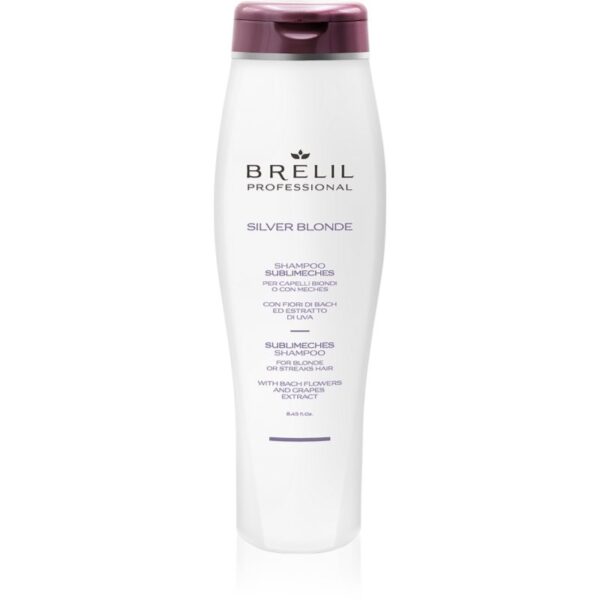 Brelil Professional Silver Blonde Sublimeches Shampoo șampon pentru neutralizarea tonurilor de galben pentru parul blond cu suvite 250 ml-ro