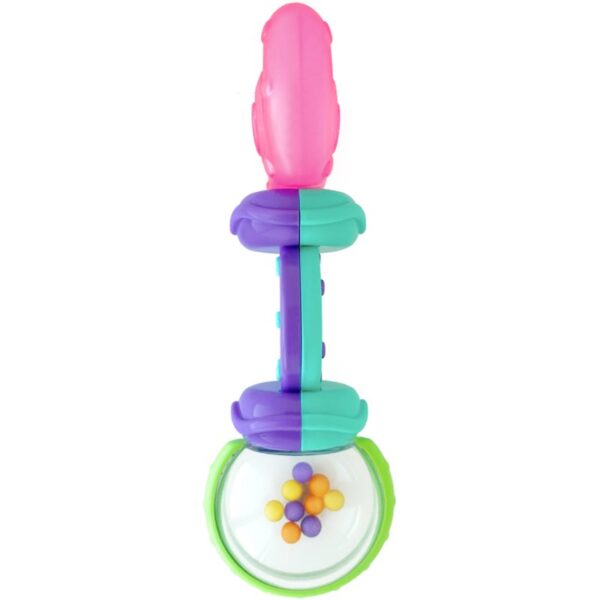 Bright Starts Teether & Rattle jucărie zornăitoare pentru dentiție 3m+ 1 buc-Țena