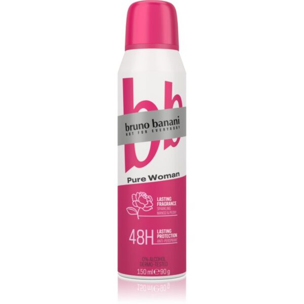 Bruno Banani Pure Woman Sparkling Mango & Peony antiperspirant 48 de ore pentru femei 150 ml-Țena